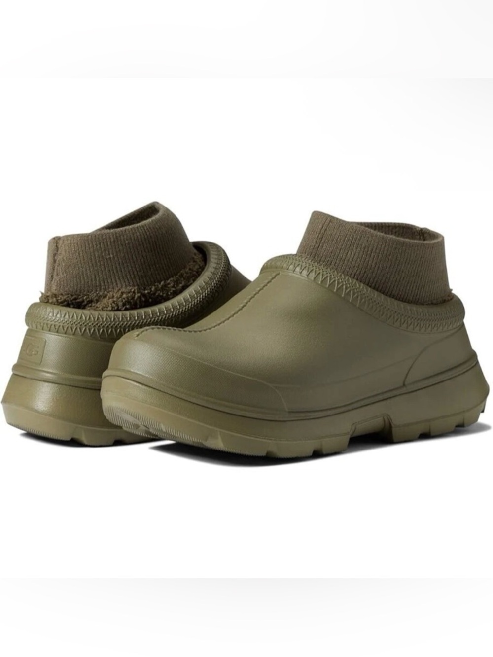 New UGG Tasman Rain Boots Flat Booties Clogs with Removable Sock Olive Green
Sz7